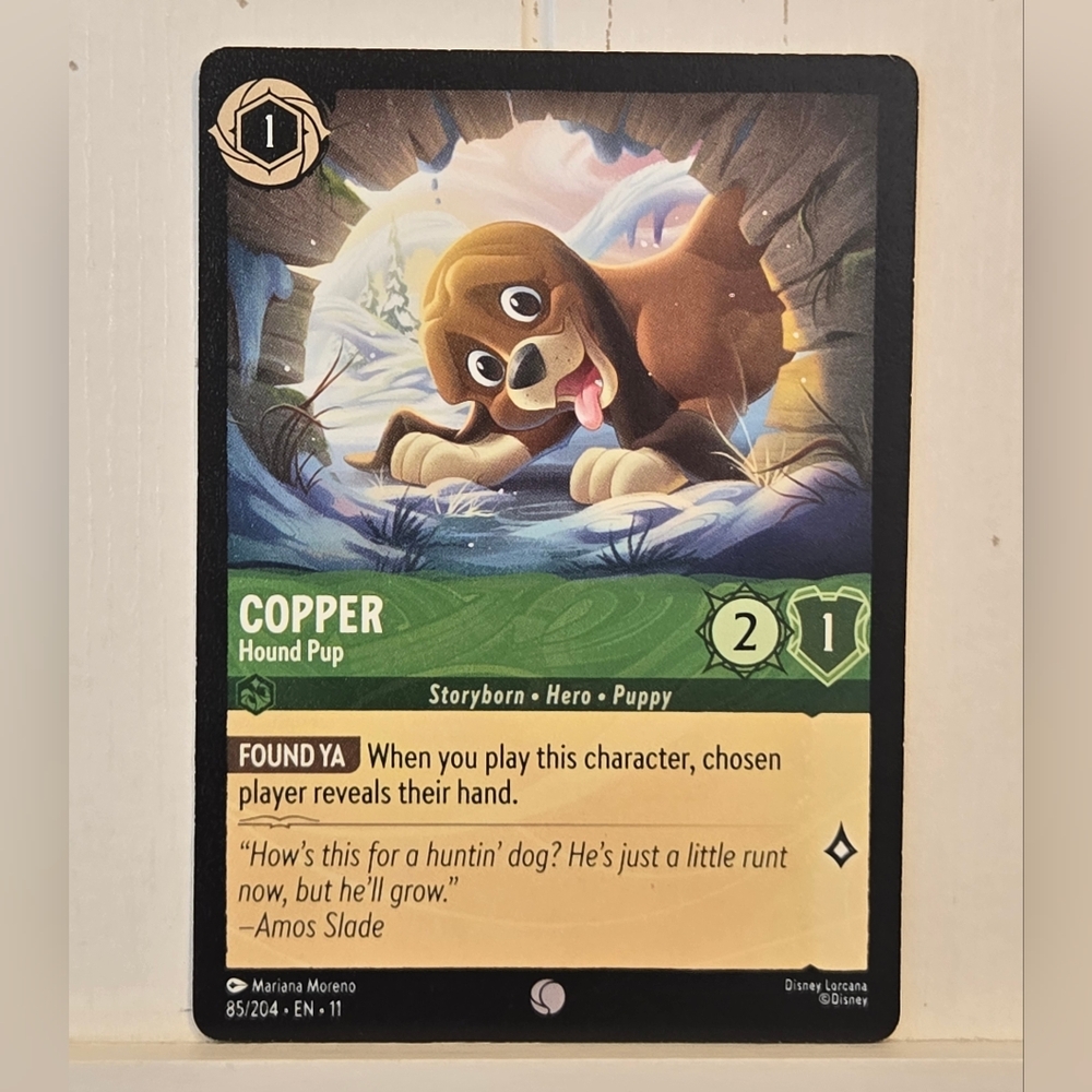 Copper Hound Pup 85/204 Disney Lorcana Chapter 11 Winterspell TCG Card